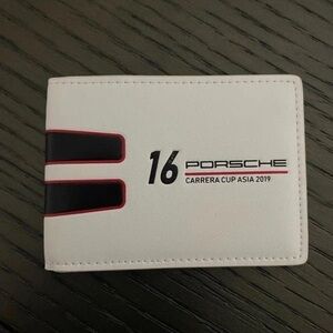 Porsche White 2019 Carrera Cup Asia leather wallet